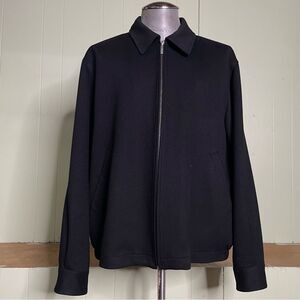 Ermenegildo Zegna 100% Cashmere Bomber Jacket Full‎ Zip Up Black Men’s Size XL